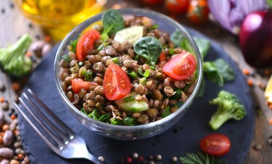 Ensalada de lentejas: receta vegana