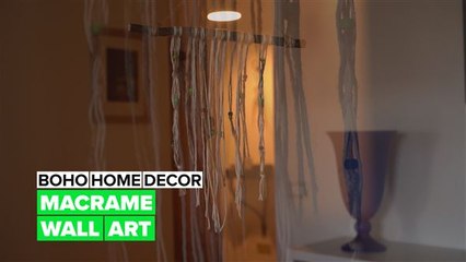 Boho Home Decor: From broken branch to macrame wall art