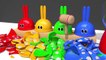 Aprender colores con conejito molde y licuadora juguete microondas juguete dedo familia canción para niños