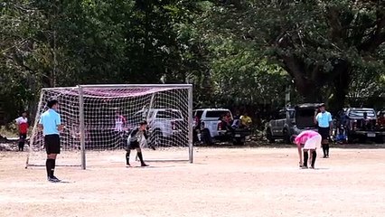 Footballer knocked over with penalty kick fail