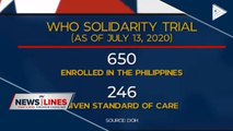 Philippines actively participating in WHO Solidarity Clinical trial set for Avigan