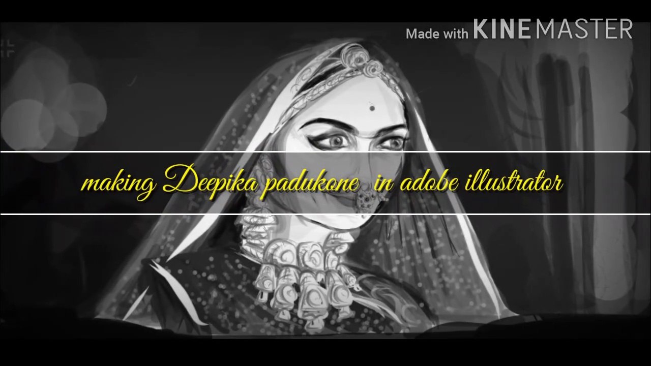 Digital art |Drawing deepika padukone .making padmaavat poster| Adobe illustrator