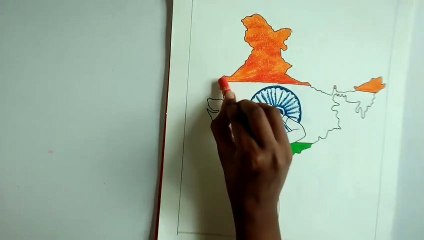 Salute the Indian army --salute the nation--oil pastel drawing