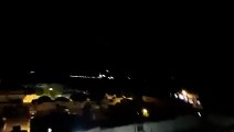 قذيفة سقطت من خارج الحدود شمال الاردن .. فيديو