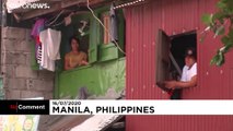 یگان ویژه پلیس برای برقراری قرنطینه با ادوات جنگی در پایتخت فیلیپین