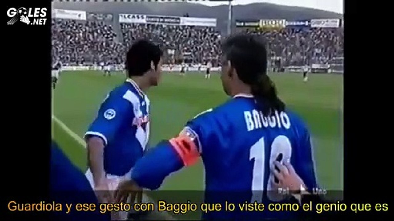 Guardiola y ese gesto con Baggio que lo viste como el genio que es