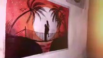 Drawing with Oil Pastel Colours // Couple on Bridge // Sunset scenery Drawing : Step by step