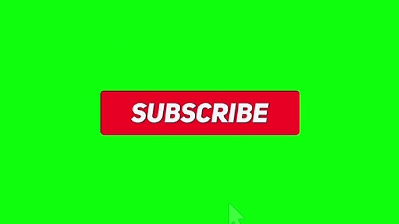 Subscribe Lower Botton. Green Screen.