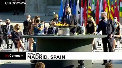 Trauerzeremonie für Corona-Opfer in Spanien