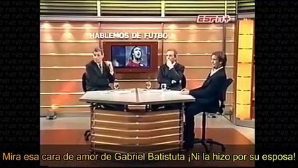 Mira esa cara de amor de Gabriel Batistuta ¡Ni la hizo por su esposa!