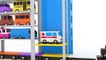 Colors for Children to Learn with Bus Transporter Toy Street Vehicles - Educational Videos