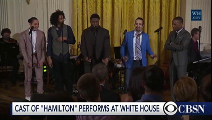 Hamilton cast performs -My Shot- at White House