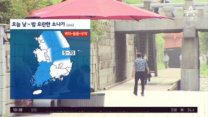 “우산 챙기세요”…내륙 곳곳 요란한 소나기