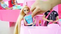 Barbie doll Motorhome Pink Camper Unboxing Review boneka Barbie kafilah merah muda Boneca Caravana