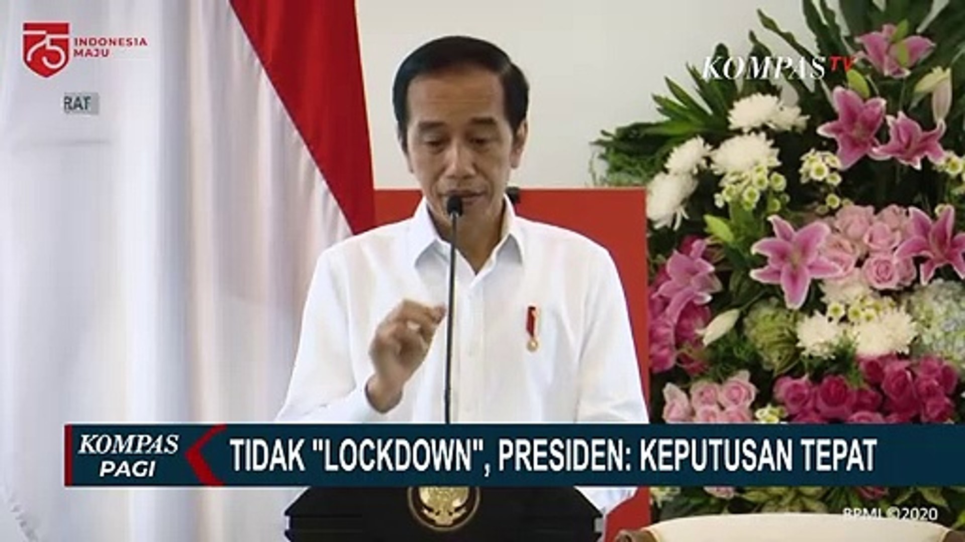 ⁣Jokowi Sebut Tak Lockdown Adalah Keputusan Tepat