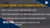 Mga dayuhang may long-term visa, maaari nang pumasok sa bansa simula August 1