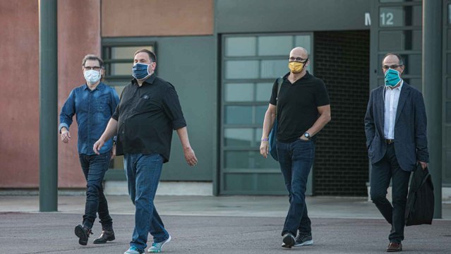 Junqueras, Romeva, Cuixart y Turull salen de Lledoners