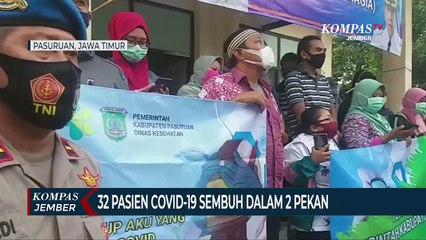 Haru Bahagia Warnai Pelepasan 32 Pasien Covid-19 Sembuh