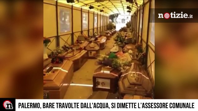 Palermo, bare galleggianti dopo l’alluvione: le terribili immagini al cimitero dei rotoli