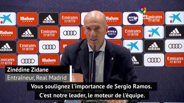 37e j. - Zidane : Sergio Ramos est le moteur de l'équipe