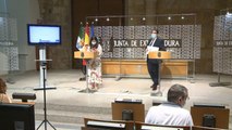 Rueda de prensa tras Consejo de Gobierno extremeño