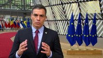 Pedro Sánchez a su llegada al Consejo Europeo para la cumbre por el fondo de reconstrucción