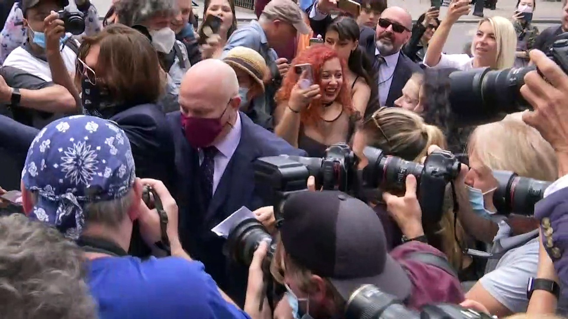Johnny Depp and Amber Heard arrive at court