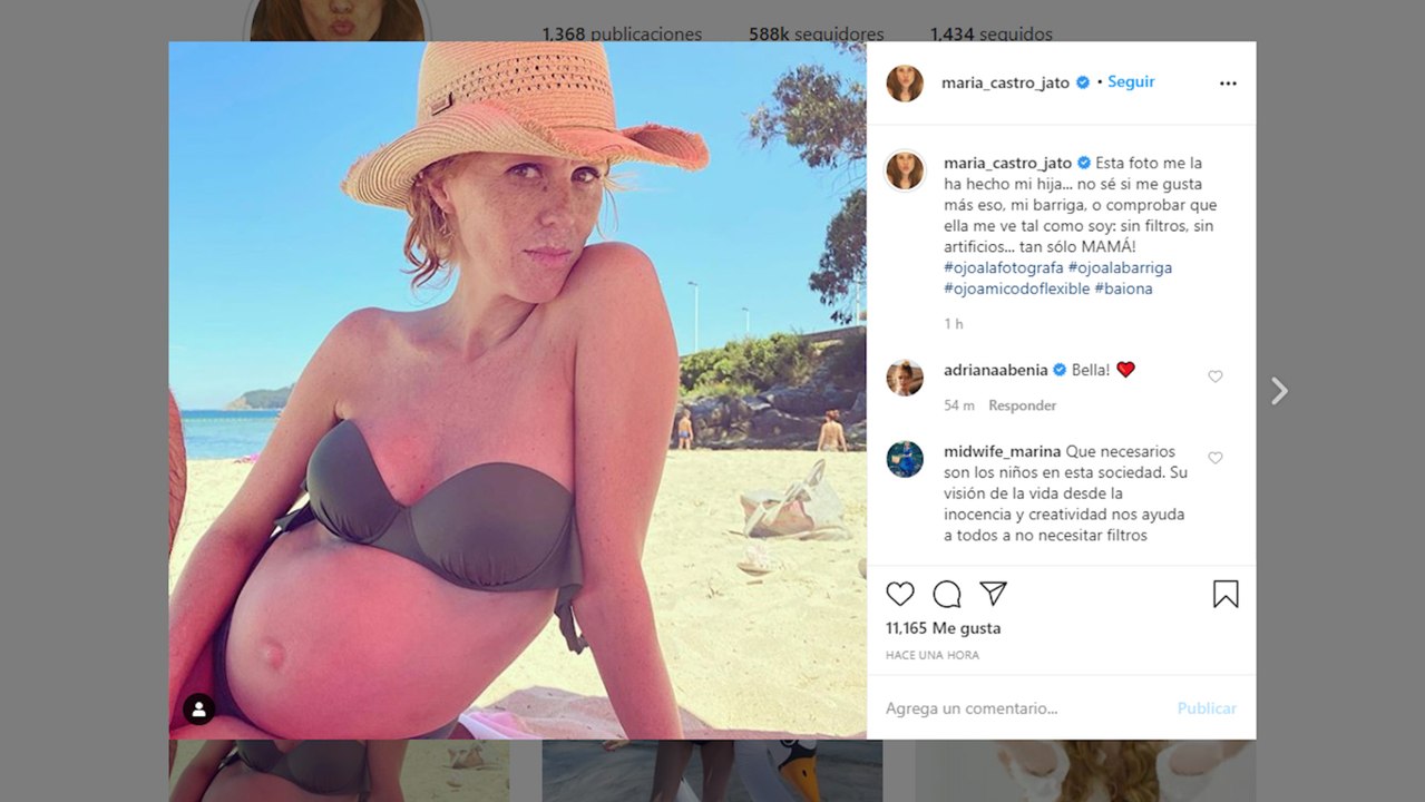 María Castro presume de una foto "sin filtros ni artificios"