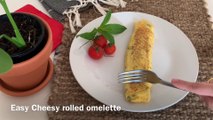 Cheese rolled omelette..recipe by dine at home...