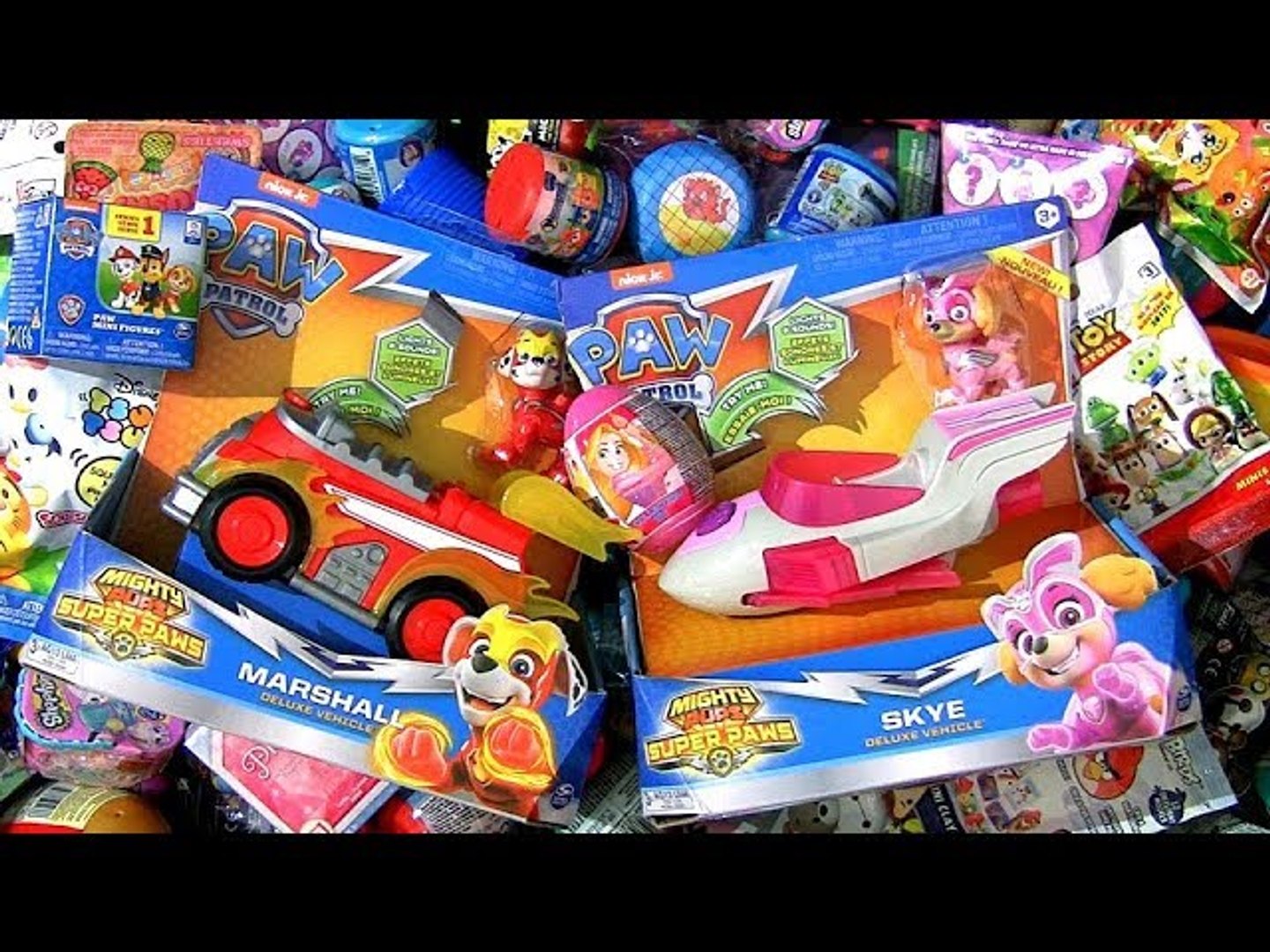 paw patrol mighty pups toy videos