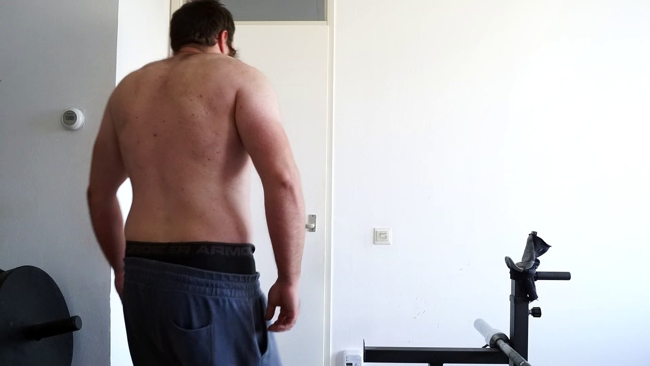Bashing, hitting my abs with my forearms 2019 part 12