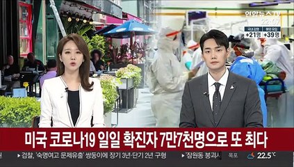 미국 코로나19 일일 확진자 7만7천명으로 또 최다