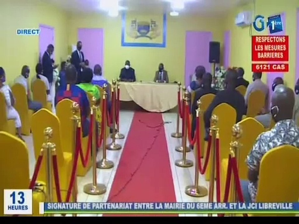 RTG - Signature d’un partenariat entre la mairie du 6ème arrondissement et la Jeune Chambre Internationale ( JCI ) de Libreville