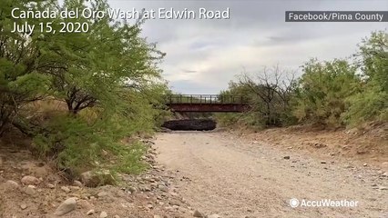 Flash flooding triggers mudflow carrying wildfire debris