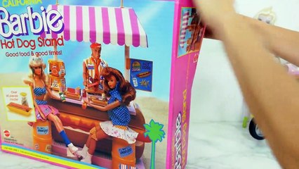 Babie doll HotDog Hot Dog Stand Toy Unboxing Review باربي لعبة الكلب الساخن Barbie Cachorro-Quente