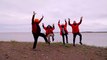 Bhangra at the Arctic Ocean in Tuktoyaktuk, NWT with University of Victoria Researchers