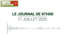 Journal de 7 heures du 17 juillet 2020 [Radio Côte d'Ivoire]