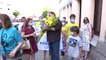 Oriol Junqueras, recibido con muestras de cariño por los vecinos de su pueblo