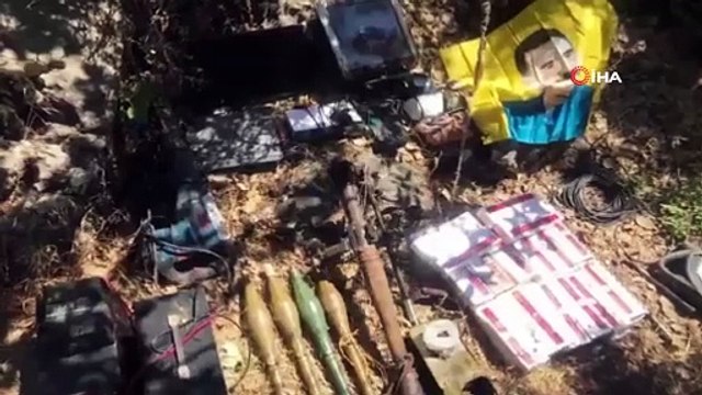 Pençe-Kaplan Operasyonu’nda EYP ve mühimmat deposu olarak kullanılan mağara ve sığınaklar ele geçirildi