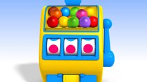 Learning English Numbers with 3D Color Balls Slot Machine - Colours and Numbers Videos Collection