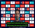 Arteta won't rush plans to emulate Manchester City's style