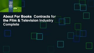 About For Books  Contracts for the Film & Television Industry Complete