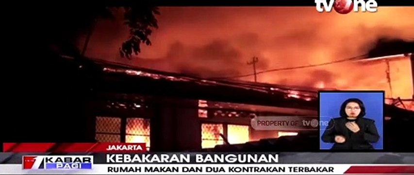 Kontrakan dan Rumah Makan Terbakar di Sawah Besar Jakarta