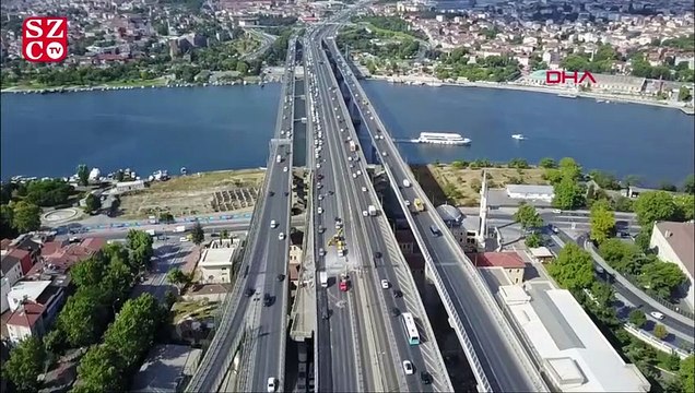 Haliç Köprüsü'nde 1 ay sürecek yol çalışması başladı