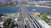 Haliç Köprüsü'nde 1 ay sürecek yol çalışması başladı