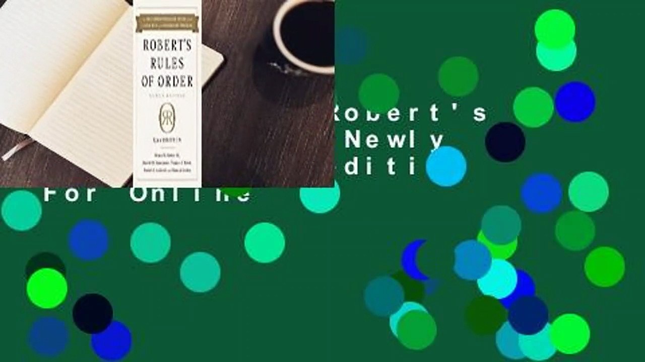 Full E-book  Robert's Rules of Order Newly Revised, 12th edition  For Online