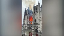 Fransa'nın tarihi Nantes Katedrali'nde yangın