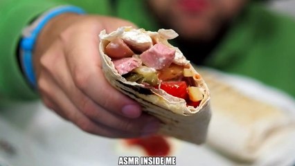 ASMR BIG HOT DOG FROM RUSSIA CRISPY PITA | EATING SOUND (NO TALKING) #RELAX, #MUKBANG