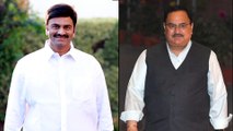 YSRCP MP Raghurama Krishnam Raju met JP Nadda రఘురామరాజు ను లోక్ సభలో వెనక సీటుకు పంపేసిన YCP