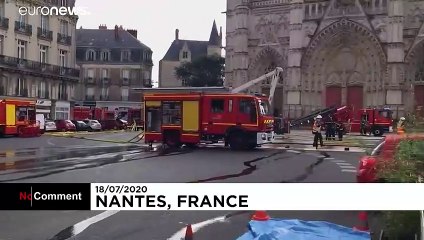 Fransa'da Saint-Pierre Katedrali'nde çıkan yangın sonrası kundaklama soruşturması